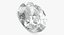 oval cut diamond 3D