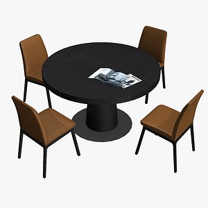 3D boconcept table chair