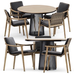 Fynn Outdoor chair and Grid table