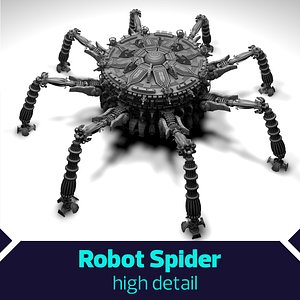 3D spider robot scifi