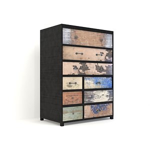 3d model retro cupboard