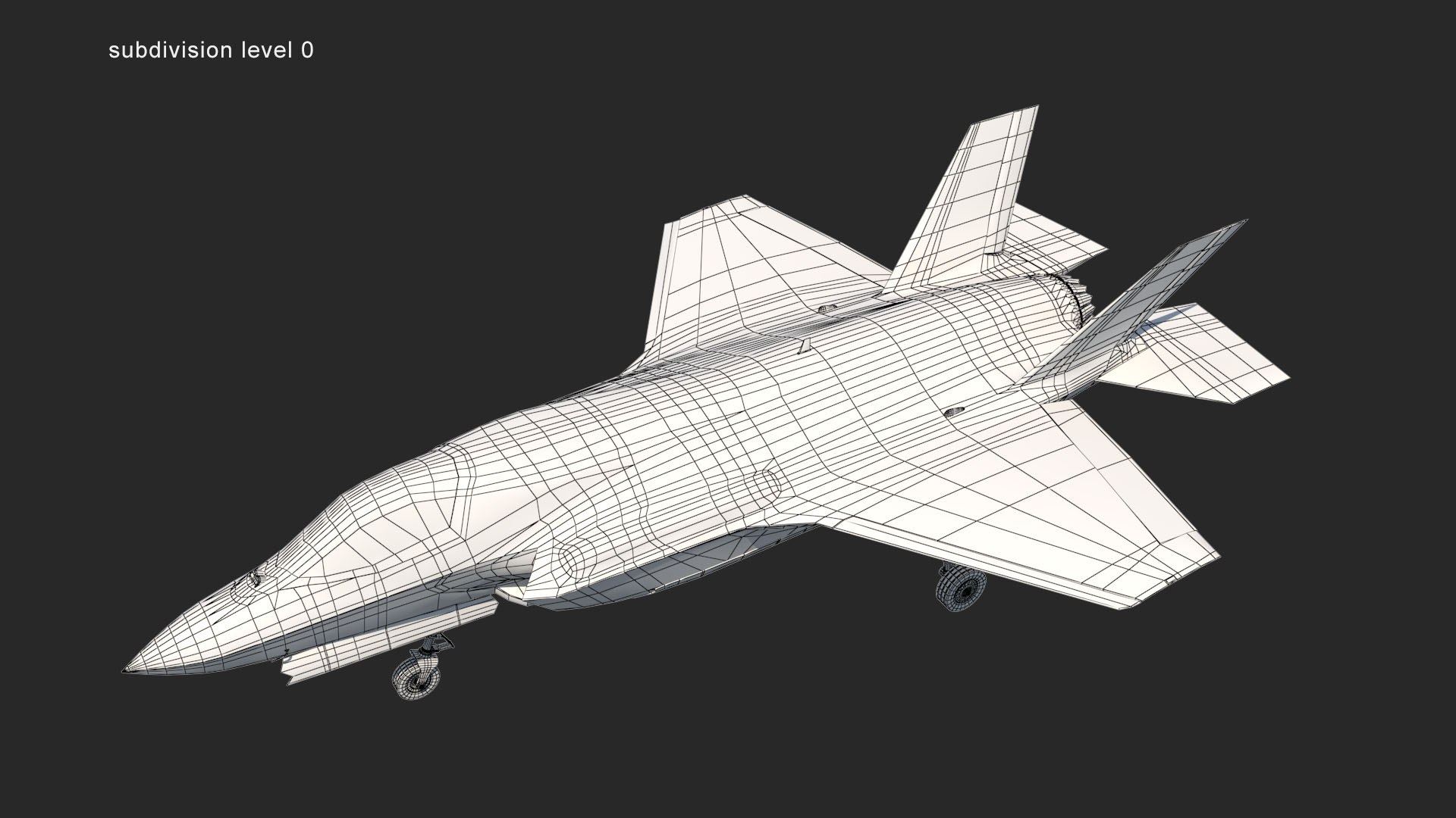 F-35A Fighter model https://p.turbosquid.com/ts-thumb/hw/cHA5l4/Gx/wire01/jpg/1634751121/1920x1080/fit_q87/f40a9caa1fa80b3b3d0101a96f3057d80b95debe/wire01.jpg