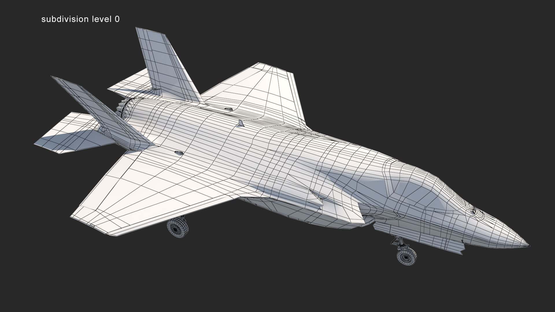 F-35A Fighter model https://p.turbosquid.com/ts-thumb/hw/cHA5l4/Kk/wire02/jpg/1634751122/1920x1080/fit_q87/354ab69ab86f0c2f7b65f6114fa0e5f6ffcd0e9c/wire02.jpg