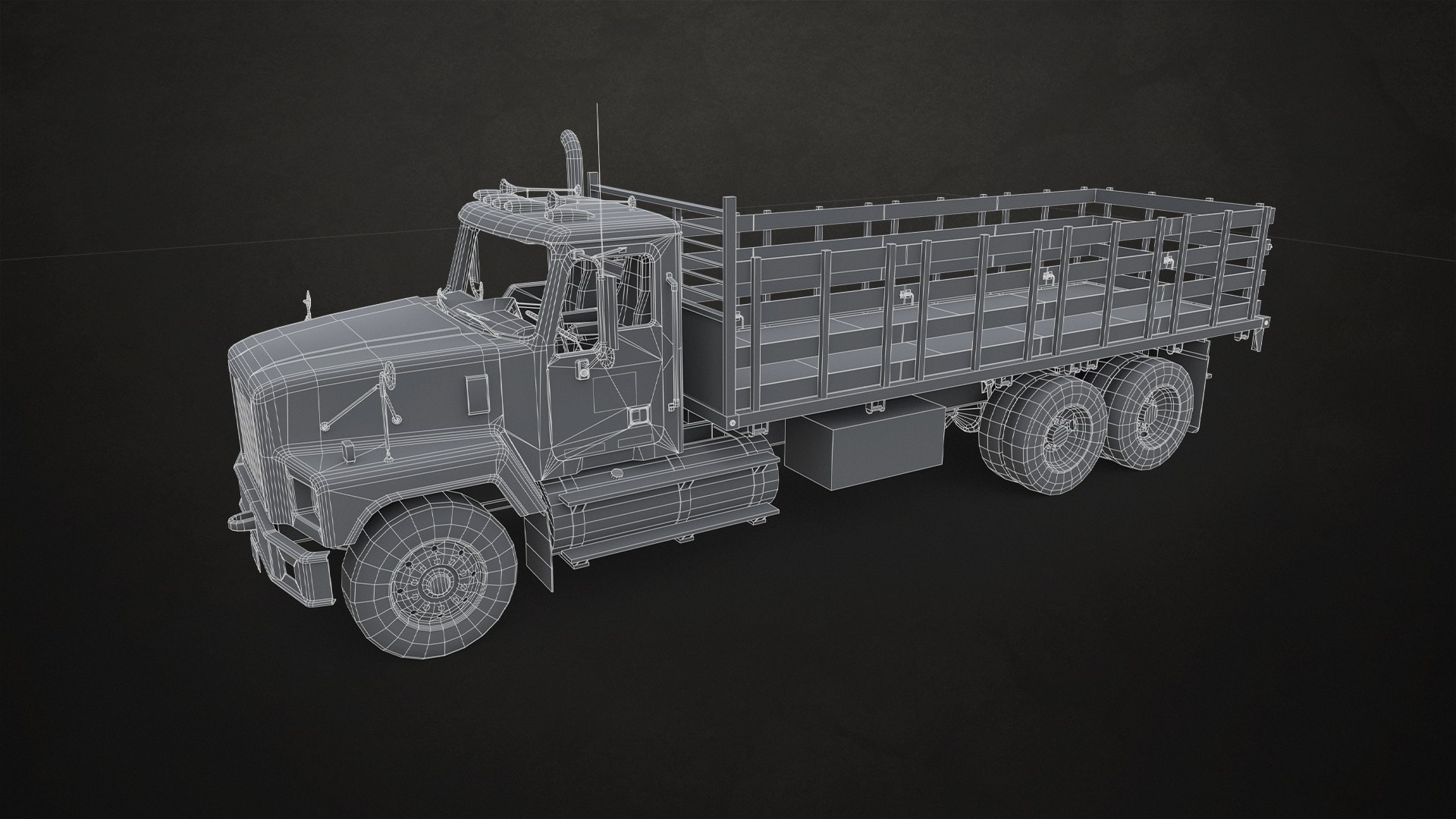 3D Classic Flatbed Truck - Low Poly - TurboSquid 2014724