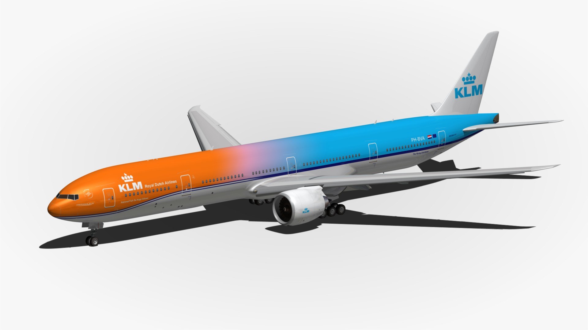 3d boeing klm special livery