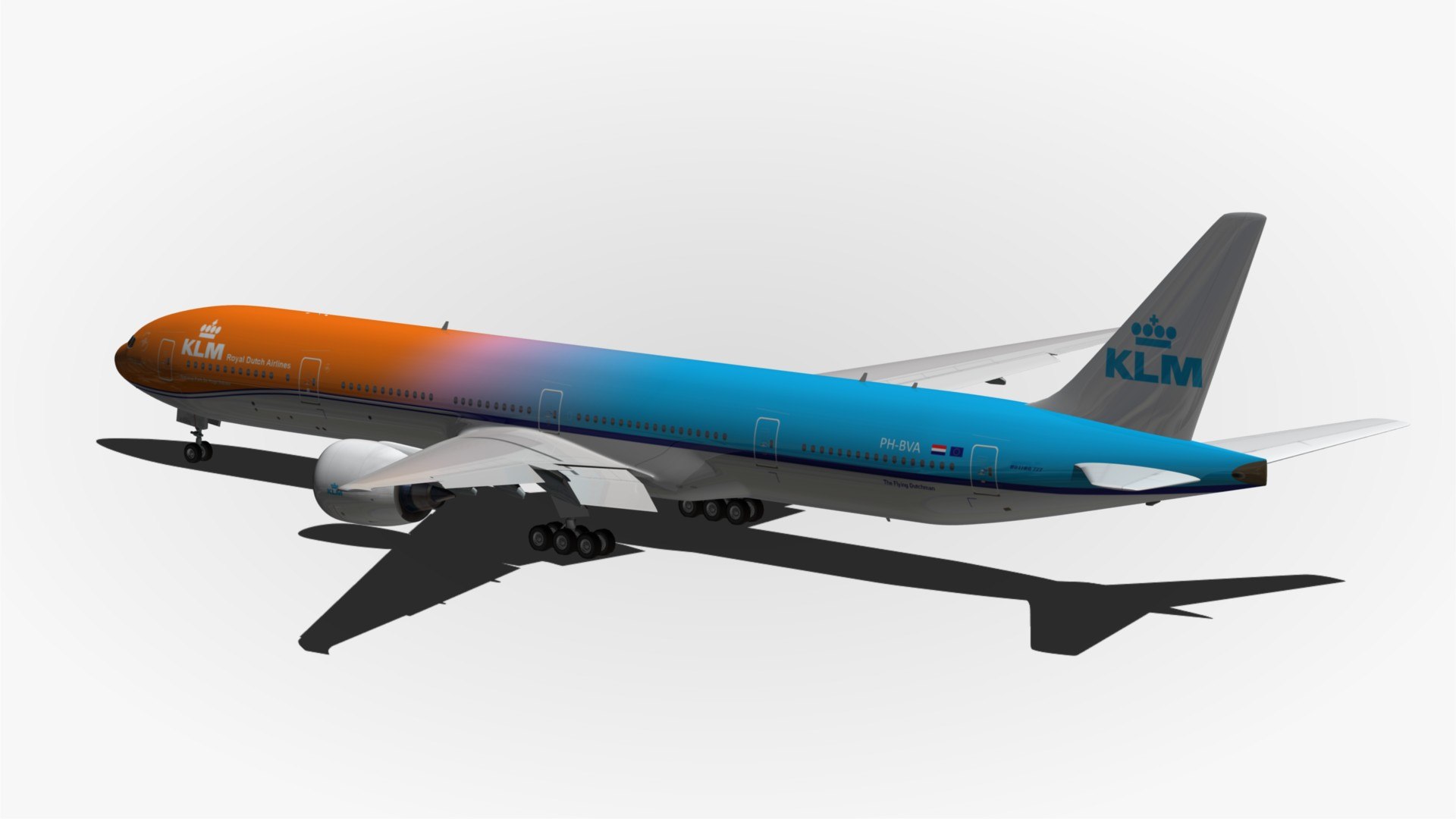 3d boeing klm special livery