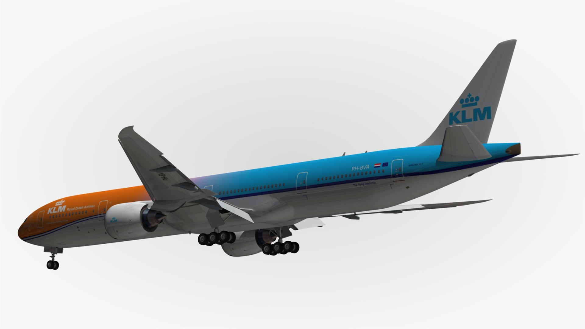 3d boeing klm special livery