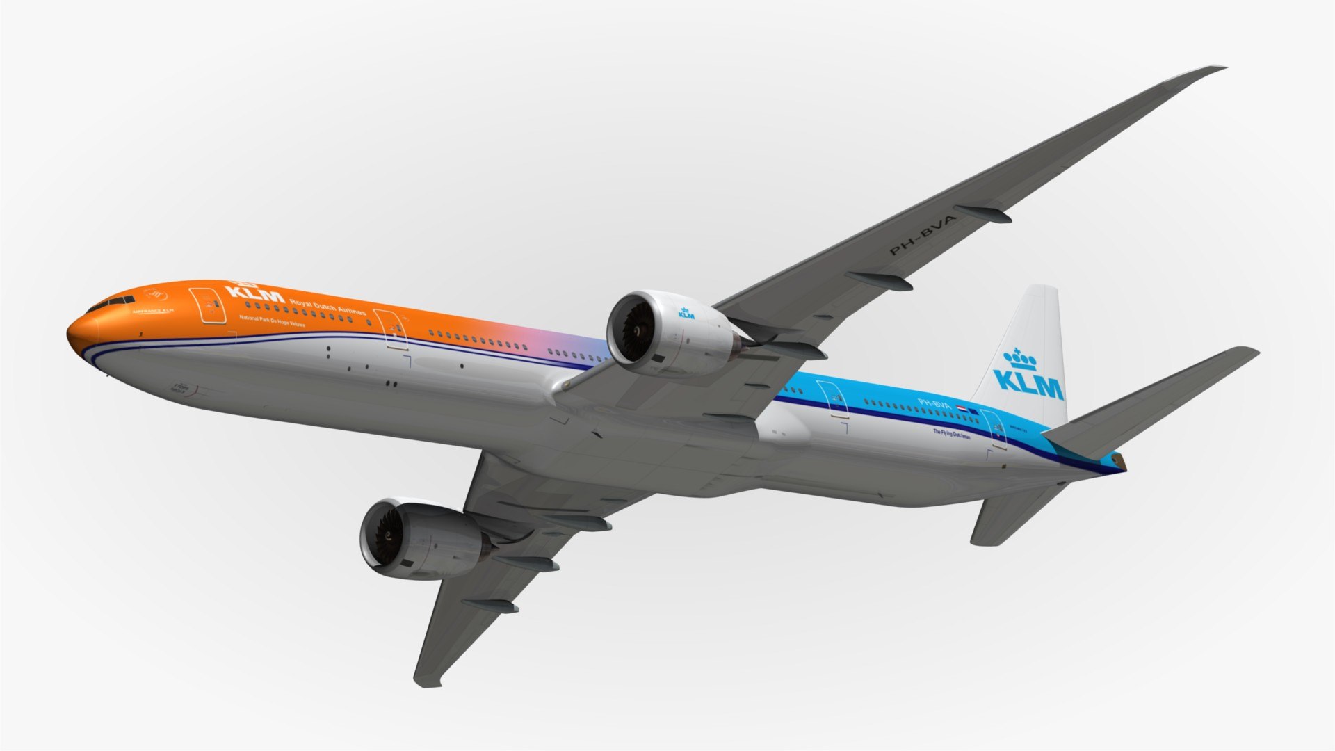 3d boeing klm special livery