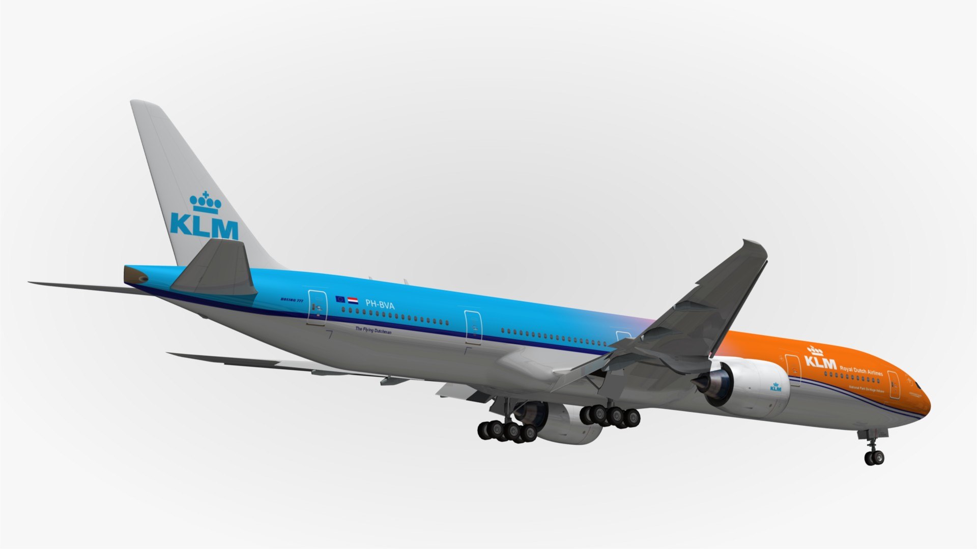 3d boeing klm special livery