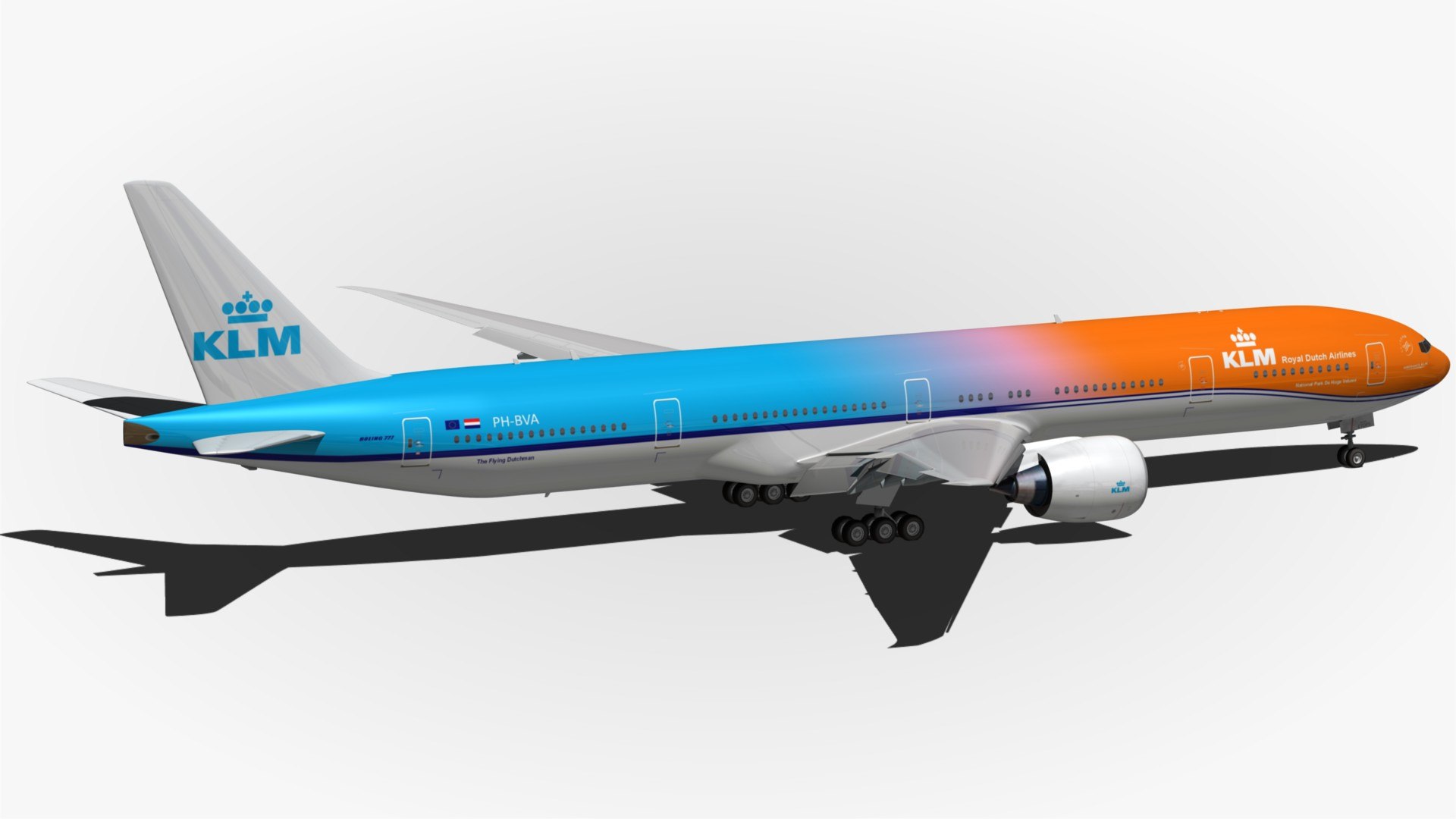 3d boeing klm special livery