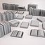 3d model old books set 2