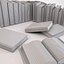 3d model old books set 2