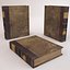 3d model old books set 2