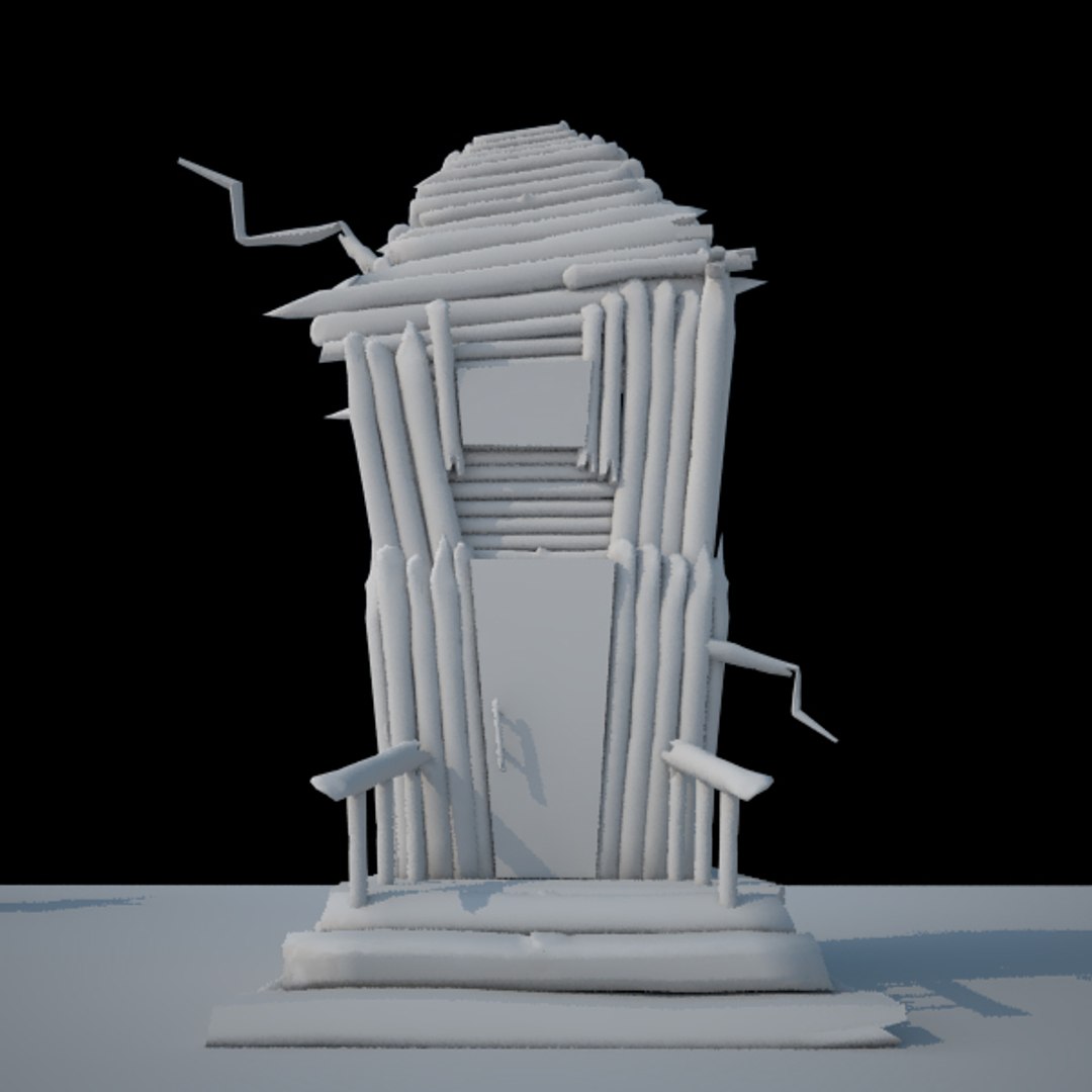 3d small horror house model