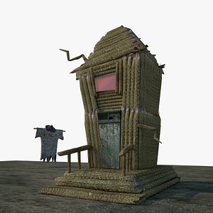 3d small horror house model