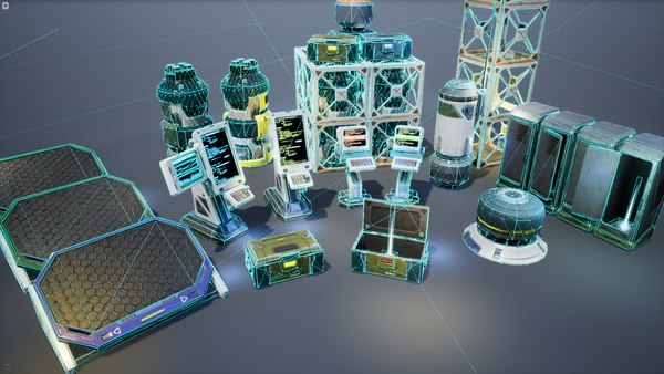 3D model Sci-Fi Props Pack vol. 2 - TurboSquid 1725820