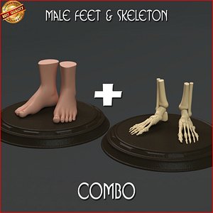 3d modeled feet n