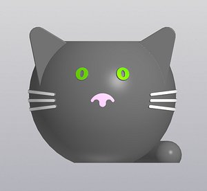 Crazy cat Planter Vase Holder for small things 3D