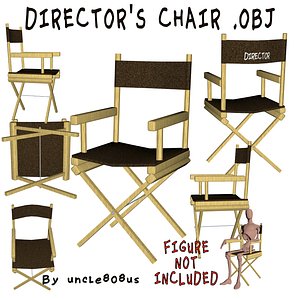 directors chair furniture object 3D model