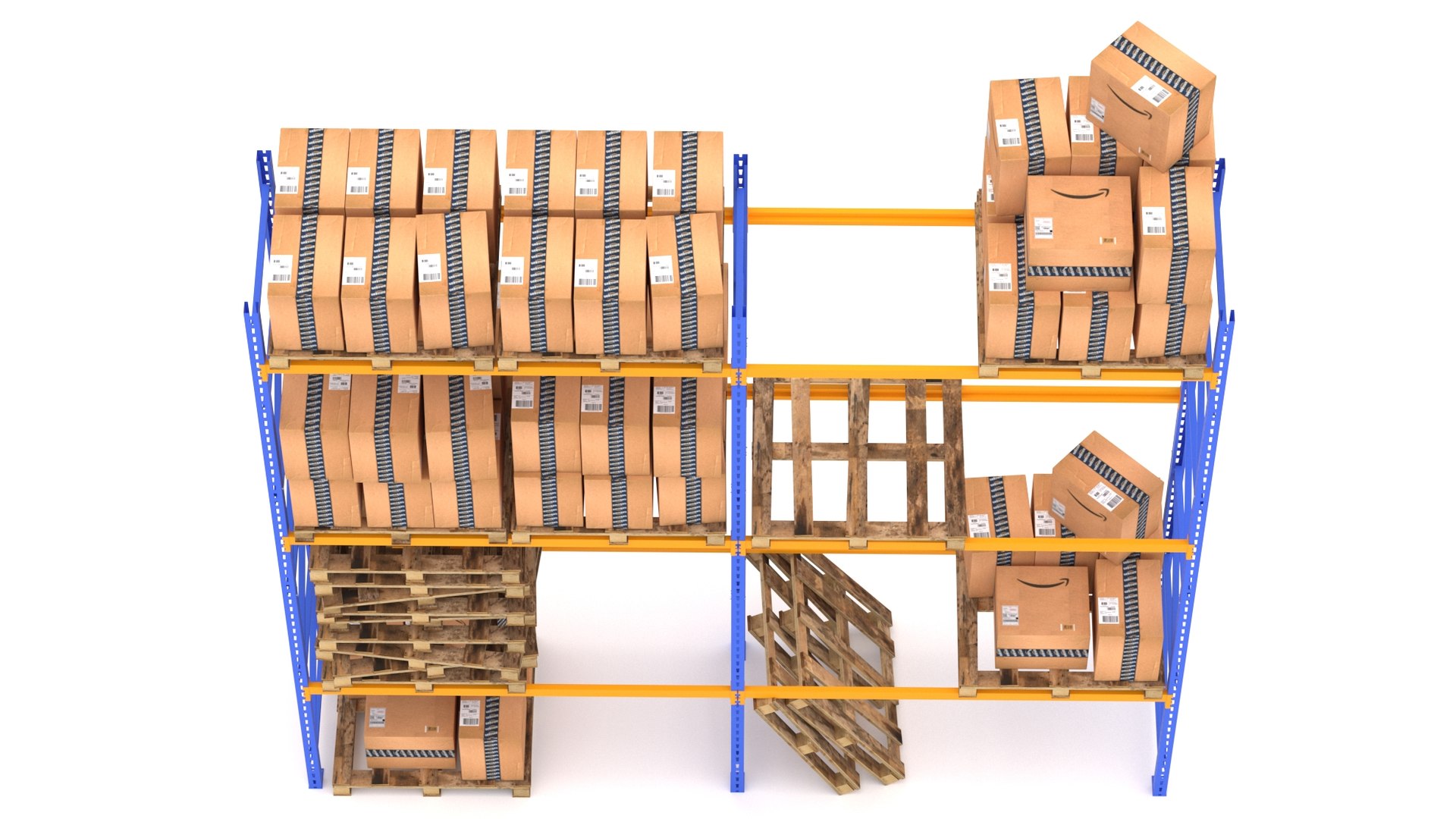 3D Amazon Warehouse Rack - TurboSquid 1862359