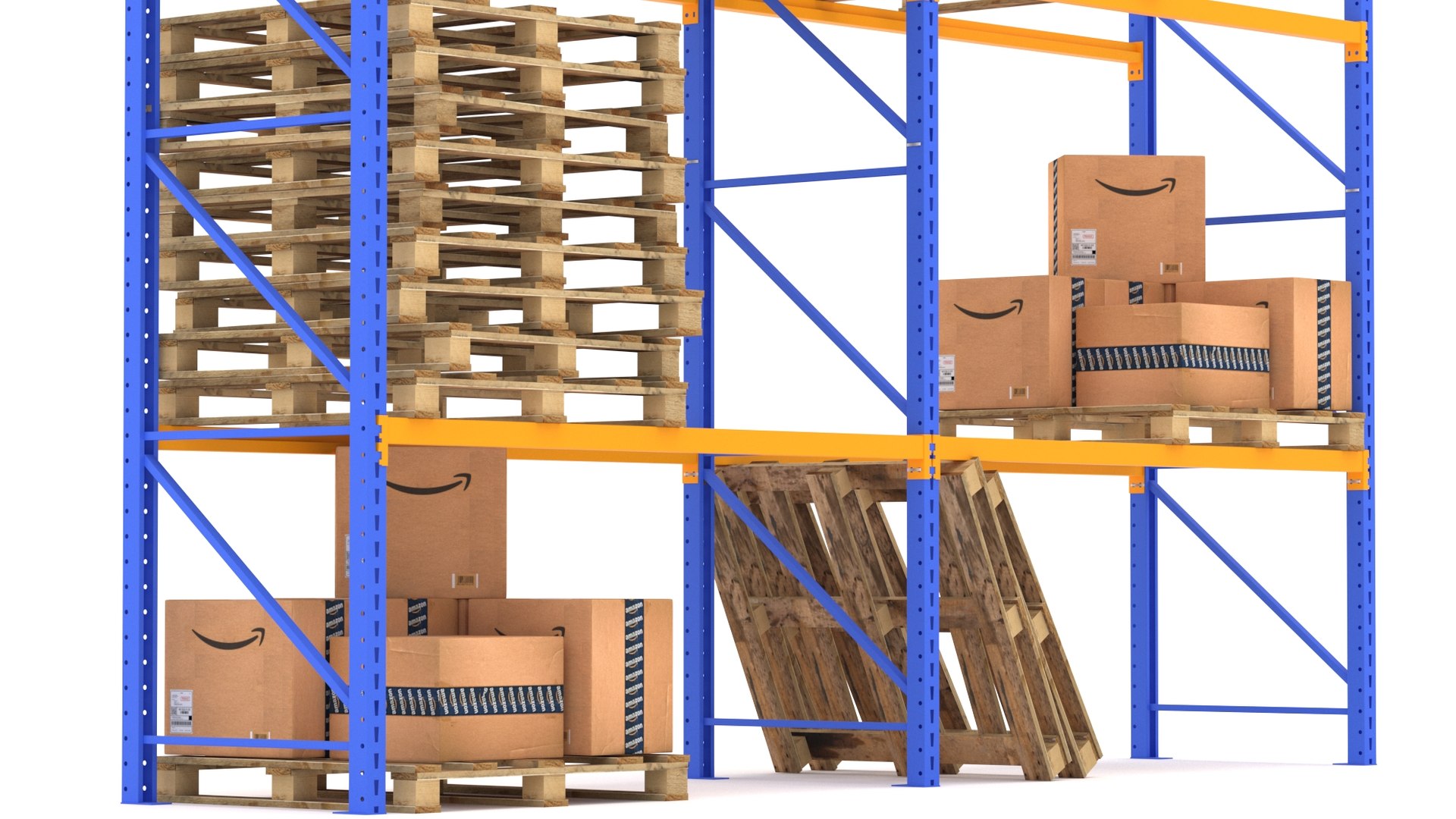3D Amazon Warehouse Rack - TurboSquid 1862359