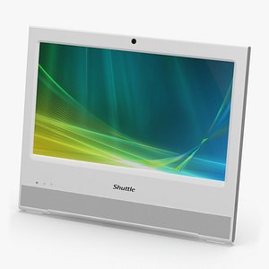 All in One PC Shuttle X50V2 White 3D Model