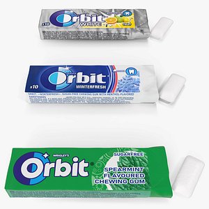 Orbit Chewing Gum Three Tastes Open with Pads