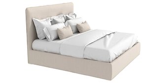 3D Muskoka living  slipcovered bed