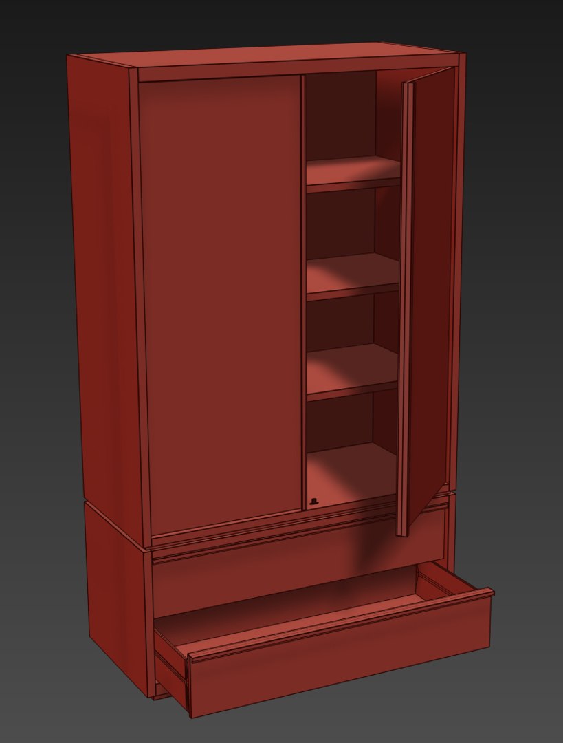 Restoration Bezier Armoire Model TurboSquid 1218689