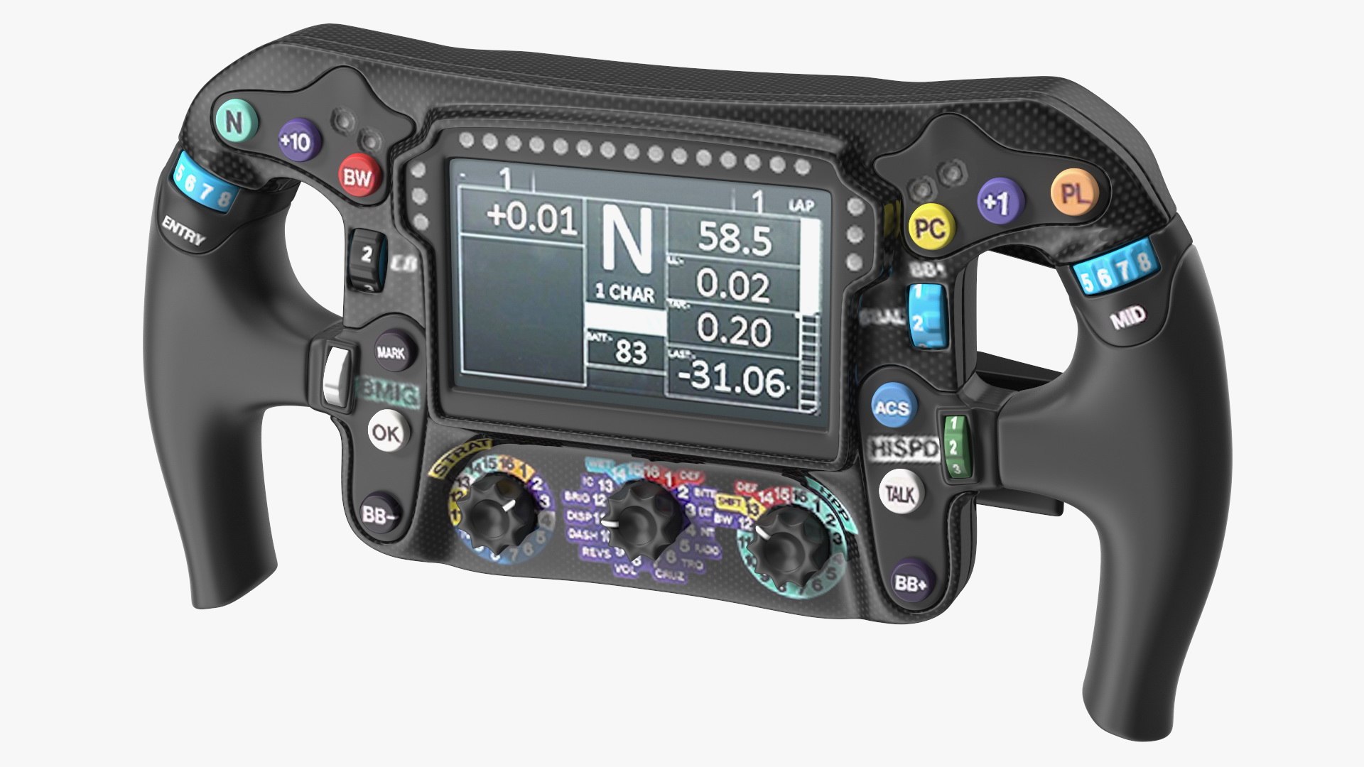 released] F1 2022 Cockpit, F1 2022 generic 3D steering wheel [font files  added]