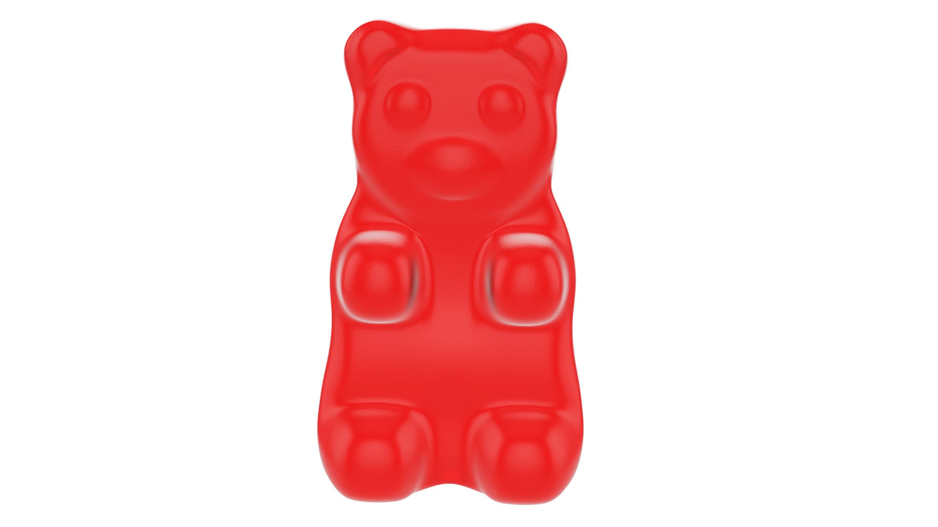 3D Model Gummy Bear Red - TurboSquid 1954892