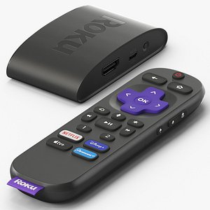 Roku Express 4K Media Device with Remote 3D model
