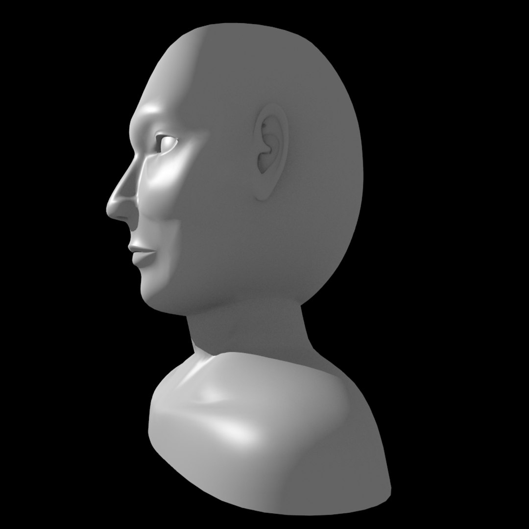 Male Head Obj