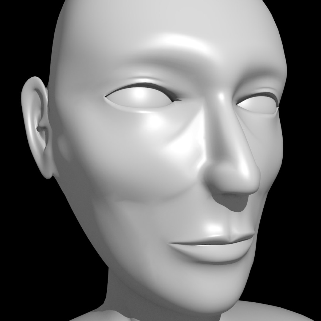 Male Head Obj