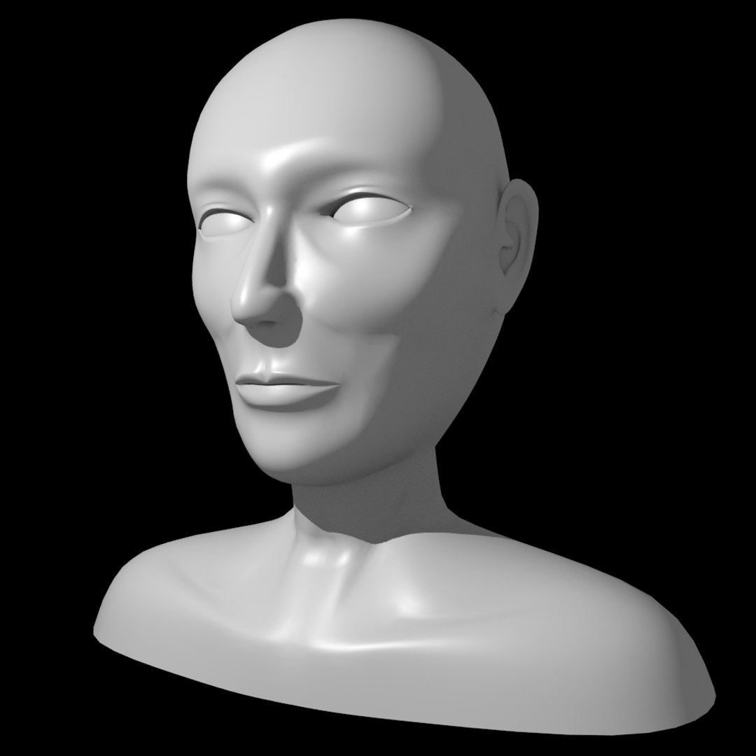 Male Head Obj