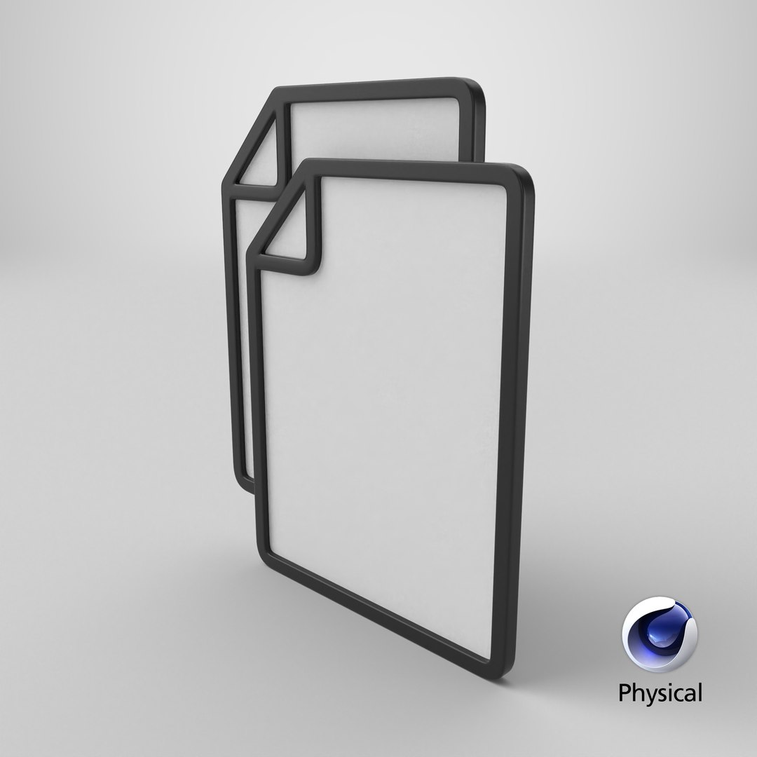 Two Paper Icon 3D https://p.turbosquid.com/ts-thumb/hx/DE9uUn/M0/stemcell_cinema_4d_physical_render/png/1785249769/1920x1080/fit_q87/e882a2c26bf00b5378bbfdf0b9704baeaf76a370/stemcell_cinema_4d_physical_render.jpg