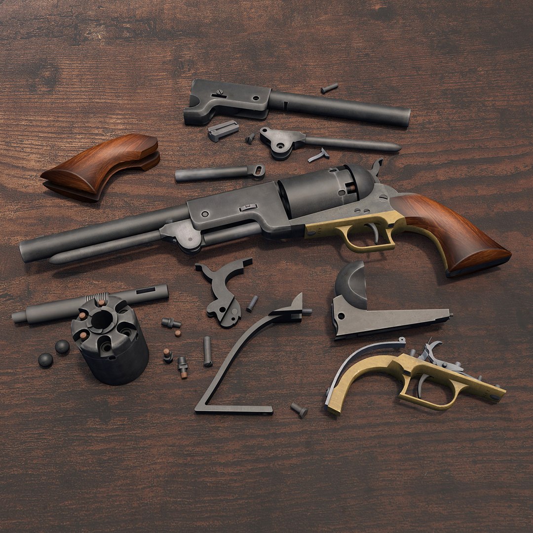 Colt Walker Revolver Model - TurboSquid 1739440