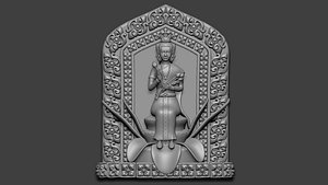 3D Asian Queen Lady of Angkor Art