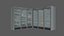 Supermarket Fridge Collection 3D model