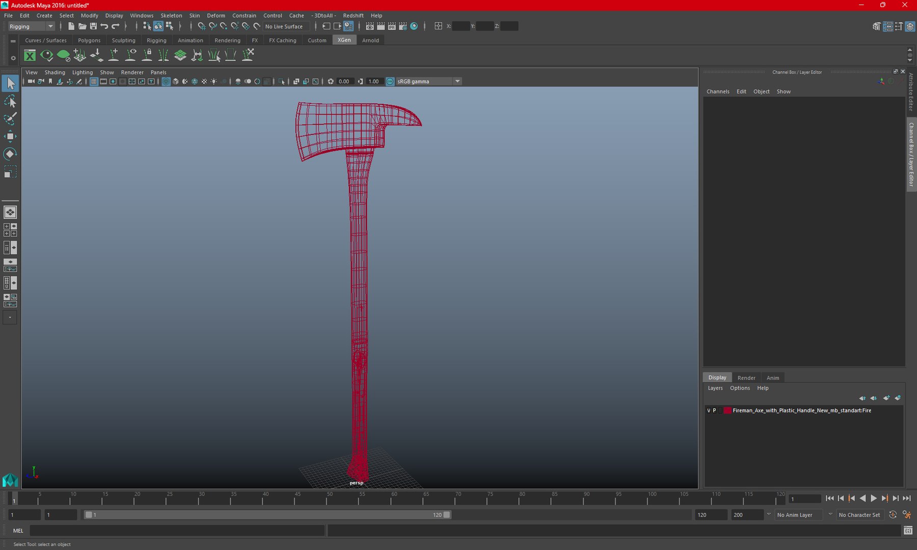 3D Fireman Axe With Plastic Handle New Model - TurboSquid 2180385