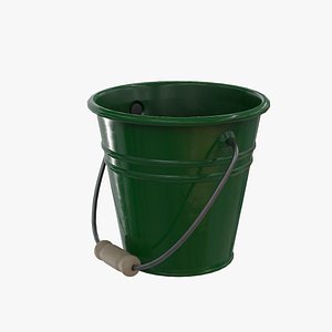 3D model bucket green