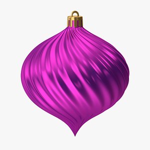 3D Christmas Ball Purple