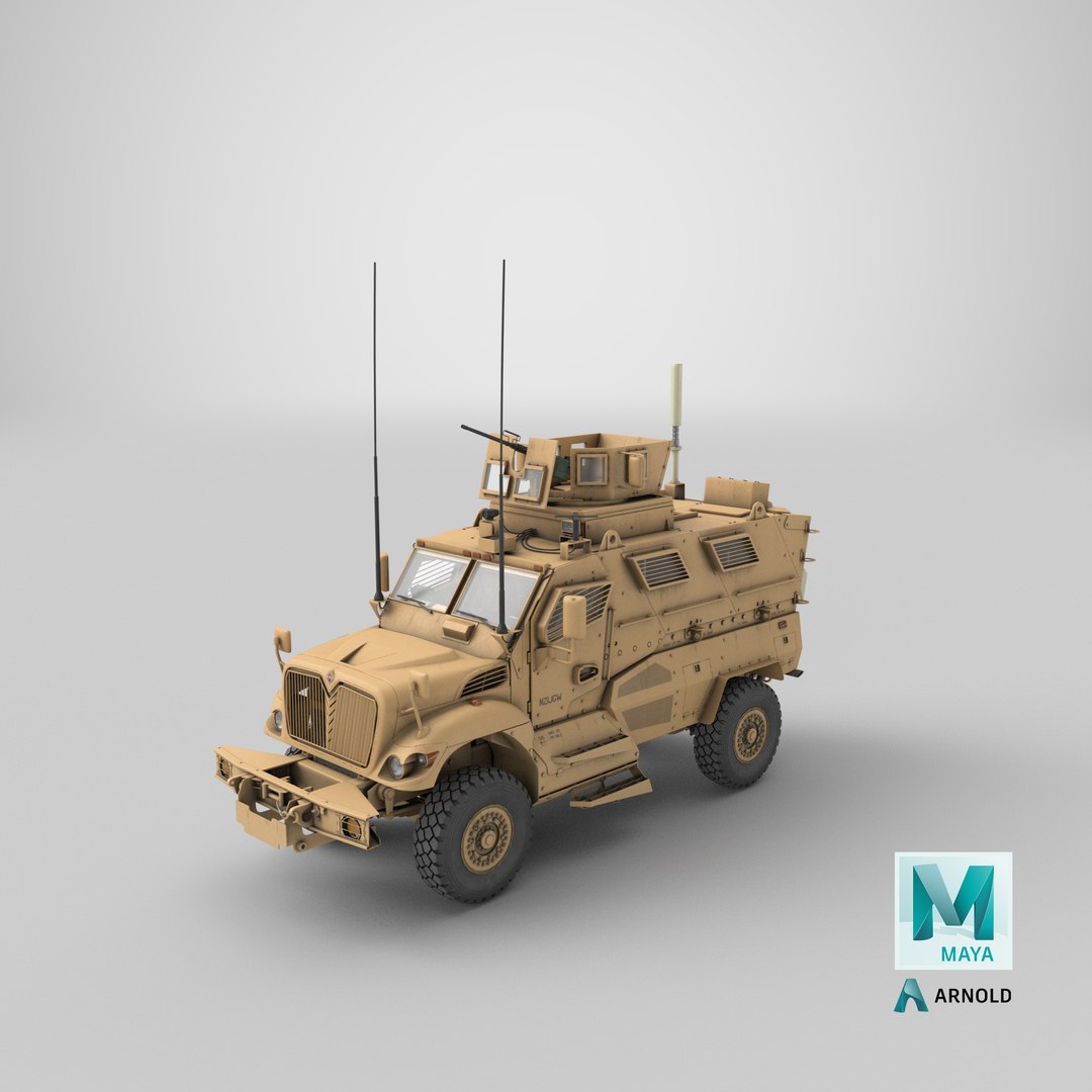 3D International MaxxPro Armored Fighting Vehicle https://p.turbosquid.com/ts-thumb/hx/kLdU2Y/02/stemcell_maya_arnold_render/png/1687640769/1920x1080/fit_q87/2bdc59b1b3627a756f1f42d2e030bae6148c39c8/stemcell_maya_arnold_render.jpg