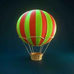3D hot air balloon cartoons model