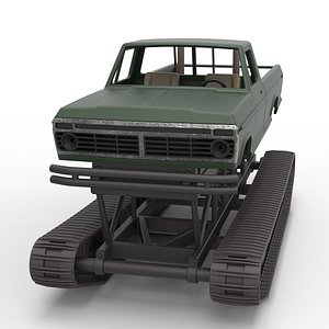 Redneck Rave Mud truck on tracks Scale 1 to 25