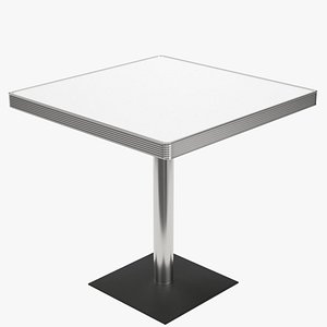 3D Diner booth table 1