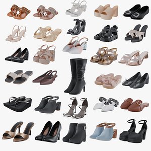 30 Women’s Footwear 3D Models Bundle – Heels, Sandals, Flats, Boots