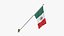 Mexico Cloth Flag Wall Mount Animated model