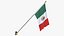 Mexico Cloth Flag Wall Mount Animated model