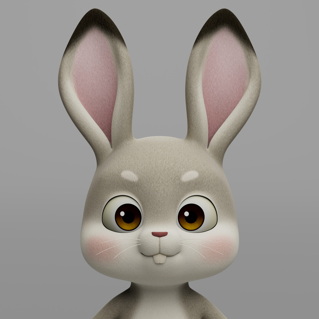 토끼 만화 캐릭터 모델링 텍스처 3D 모델 - TurboSquid 2075282